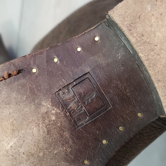 Frye Womens Melissa Button Zip Short Dk Leather 12959 Ankle Boots shoes 8.5 - Picture 12 of 16